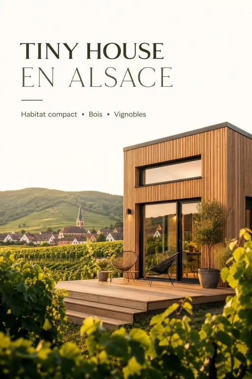 Tiny house en Alsace installée dans un paysage naturel typique de la région