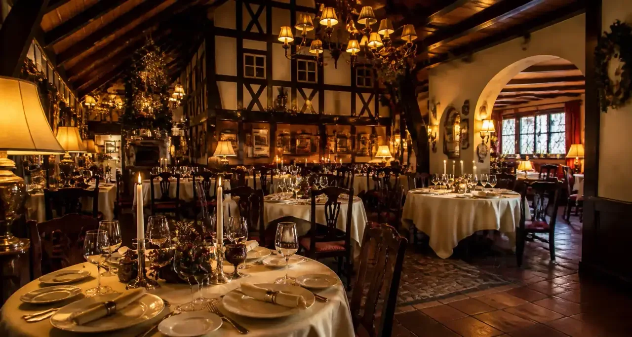 Ambiance conviviale dans un restaurant alsacien &agrave; Strasbourg
