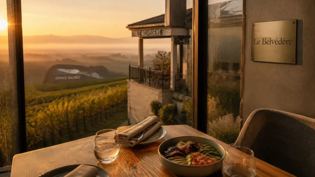 Belvédère restaurant alsace à Ribeauvillé, vue sur les vignes