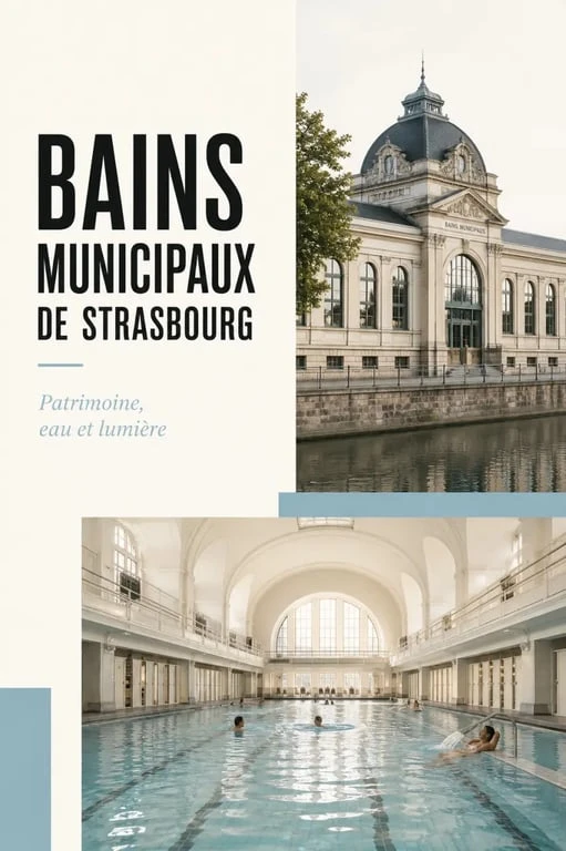 Bains municipaux Strasbourg activités dans un bâtiment historique avec bassins et ambiance détente