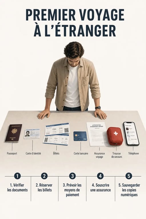 Comment bien préparer son premier voyage à l'étranger en toute sérénité : étapes de préparation avec passeport, assurance, budget et réservations