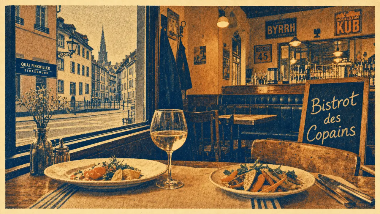 Le bistrot des copains Strasbourg au quai Finkwiller, photo du bistrot