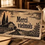 Merci en alsacien : merci vielmols, carte postale
