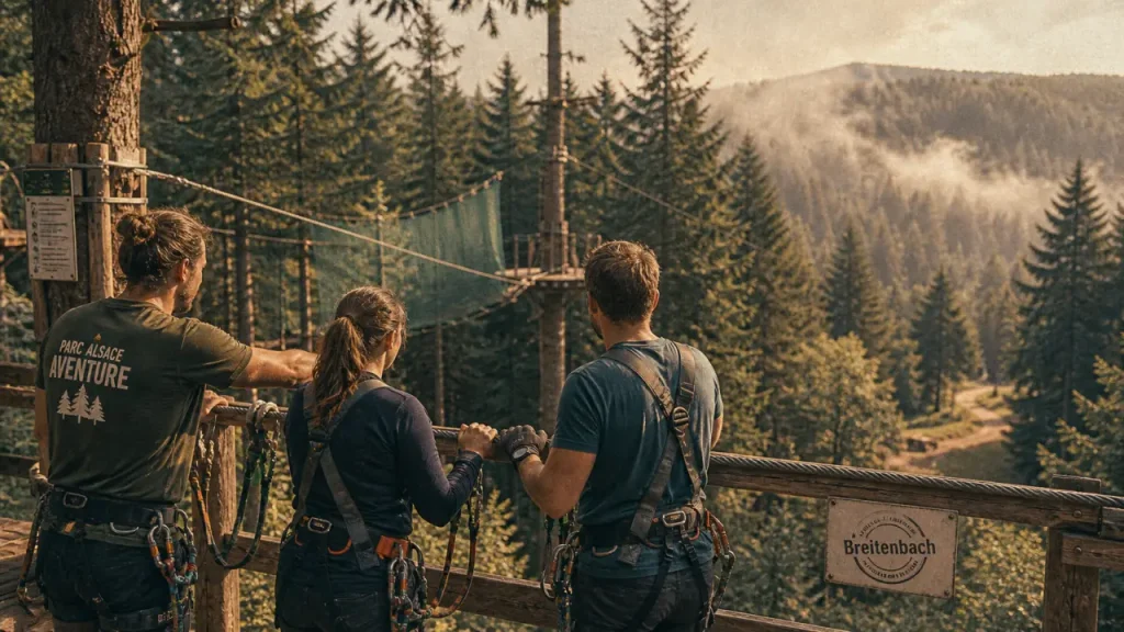 Parc aventure Breitenbach : 10 parcours, 8 tyroliennes et les bons réflexes avant de réserver