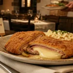 Cordon bleu alsacien au restaurant BellAlsace Gerstheim menu