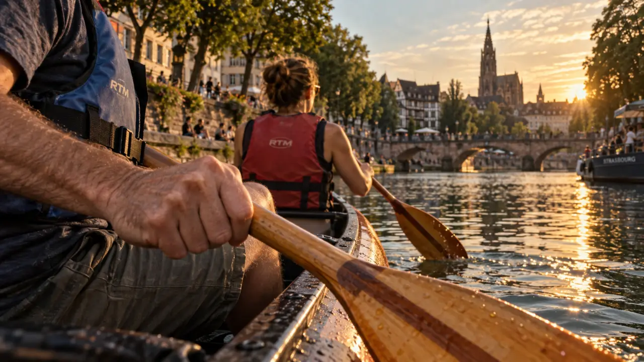 Activités nautiques Strasbourg : kayak biplace sur l’Ill
