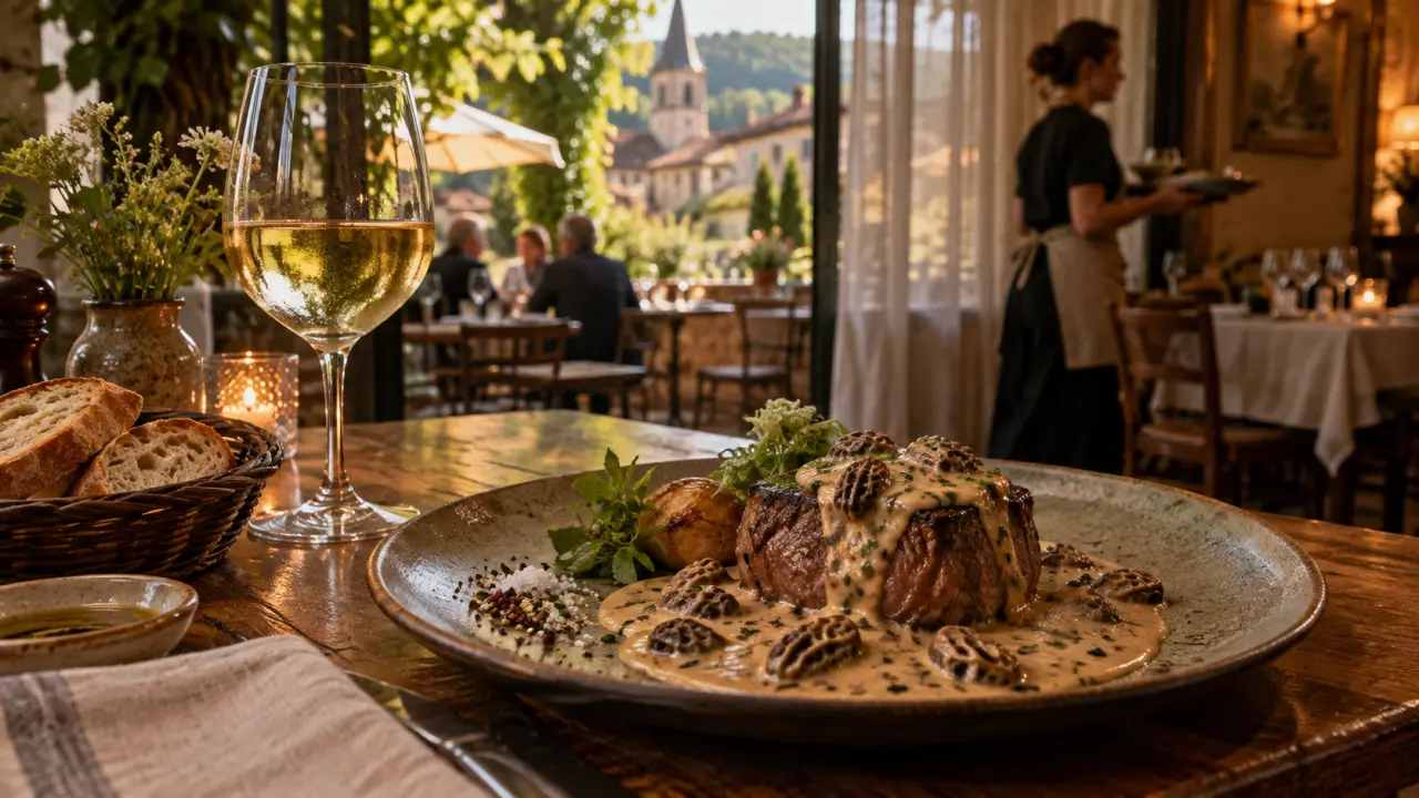 Alsace lorraine restaurant : filet de bœuf aux morilles au Relais à Raon-l’Étape