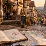 Alsace tourisme : carnet de voyage, carte et ruelles historiques aux maisons à colombages