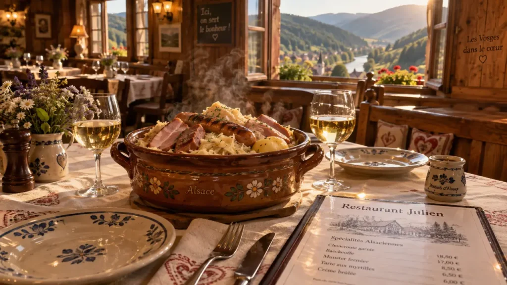 Restaurant Julien à Fouday : cuisine alsacienne et Bib Gourmand au pied des Vosges
