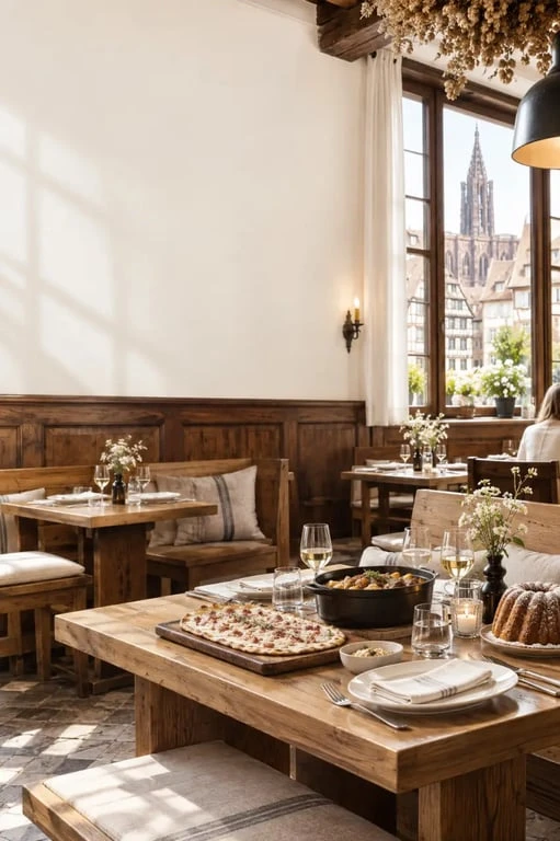 Meilleur restaurant en Alsace : ambiance chaleureuse d’une winstub traditionnelle à Strasbourg