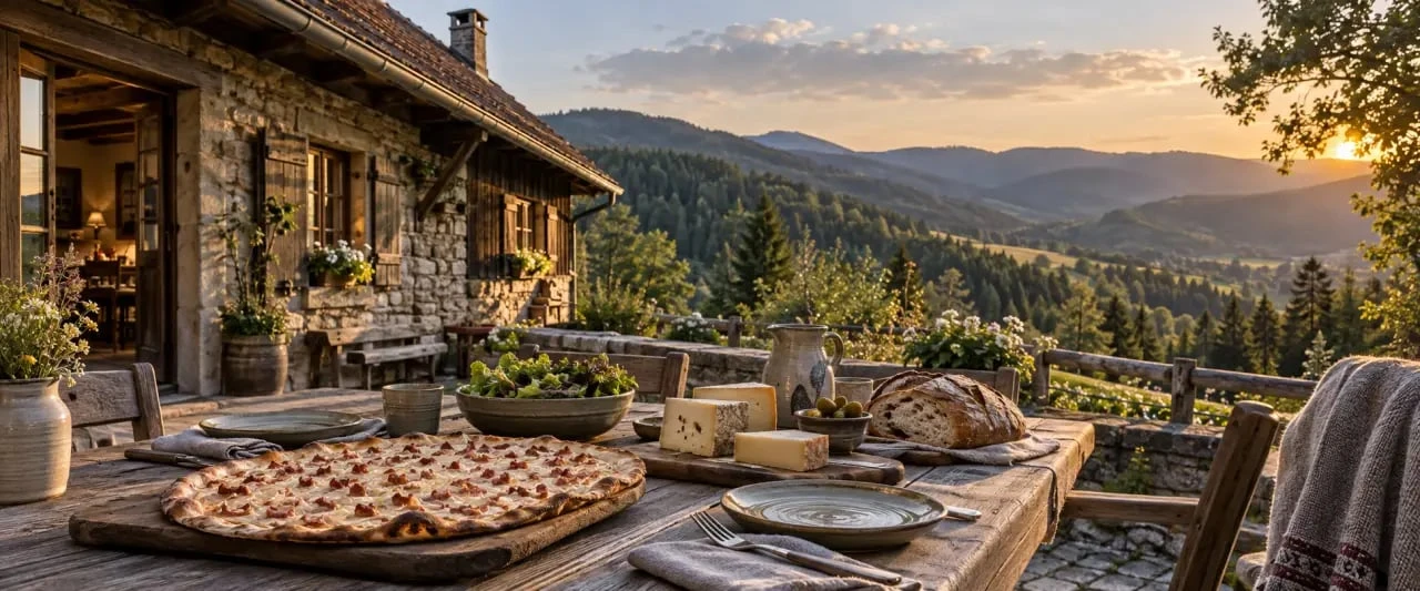 Meilleur restaurant en Alsace : ferme-auberge traditionnelle dans les Vosges alsaciennes