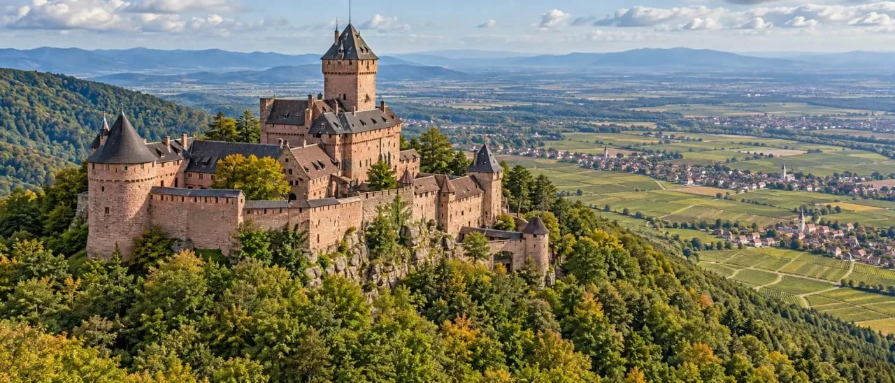 Alsace tourisme au château du Haut-Koenigsbourg dans les Vosges