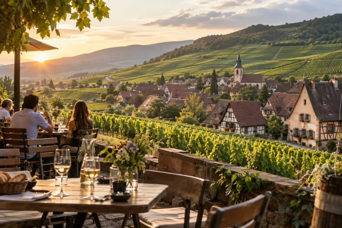 Restaurant Mittelwihr Alsace au cœur des vignes et de la Route des Vins
