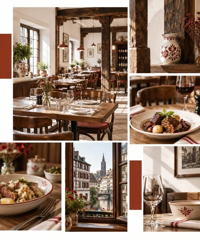 L’Alsace à table restaurant à Strasbourg, représentation d’un bistrot alsacien convivial