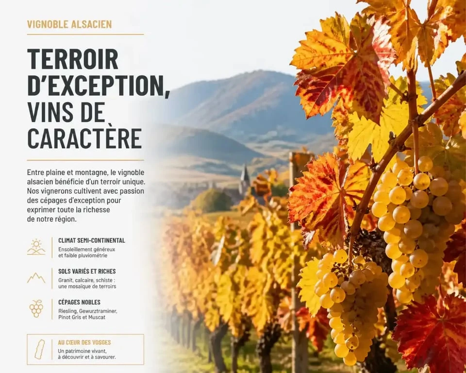 Vignoble alsacien à Barr, terroir viticole du Bas-Rhin