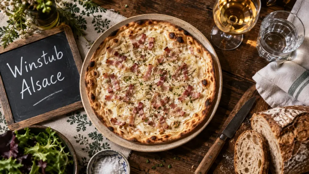 restaurant a ribeauville alsace : winstub alsacienne et tarte flambée