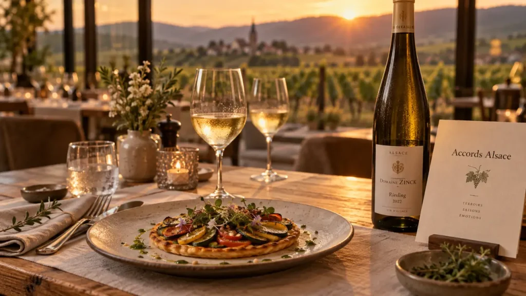 Restaurant à Mittelwihr en Alsace : une adresse où la cuisine du marché rencontre le vin