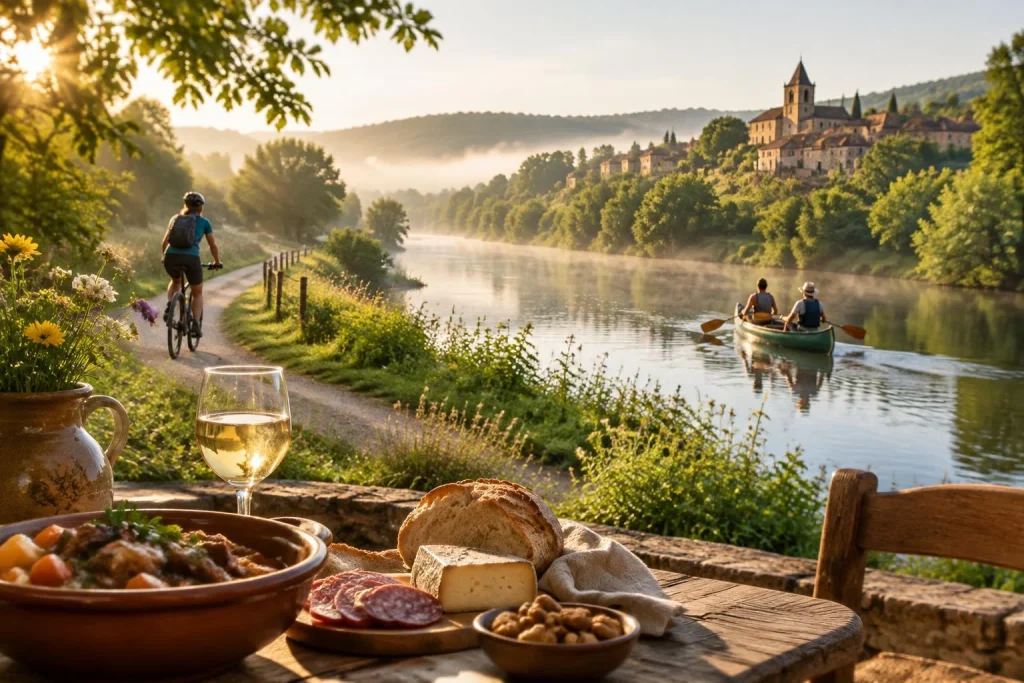 Allier à vélo, en canoë et à table : composez un séjour sans courir