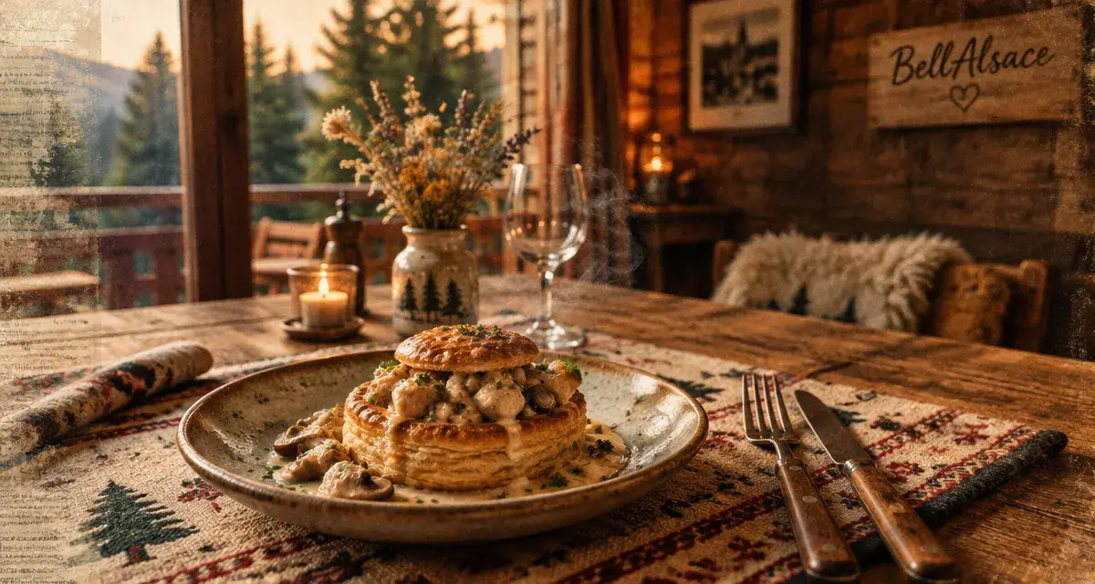 Bell alsace restaurant à Gerstheim : cuisine alsacienne maison, cadre chalet