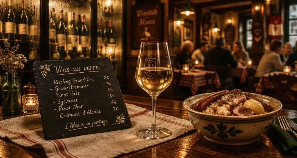 Classement restaurant Alsace : winstub, riesling, menu vins au verre
